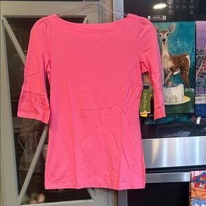 Lilly Pulitzer Belle Cotton Pink Top NWT